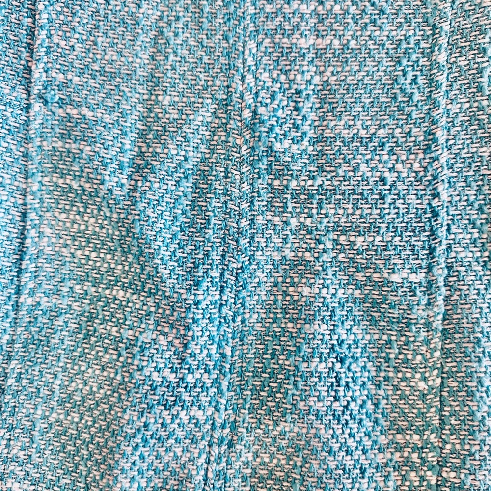 Talbots Petites Blue Tweed Sheath Dress - Size 4P - Textured Sleeveless Shift - Picture 10 of 10